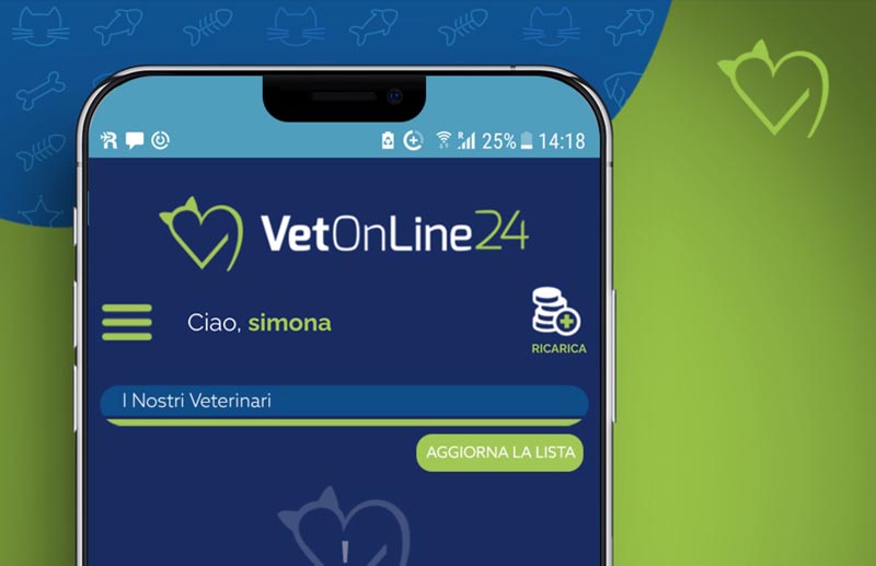 App VetOnLine24 su smartphone
