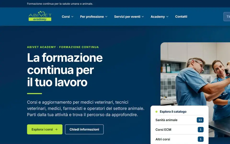 ABIVET Academy: home del sito