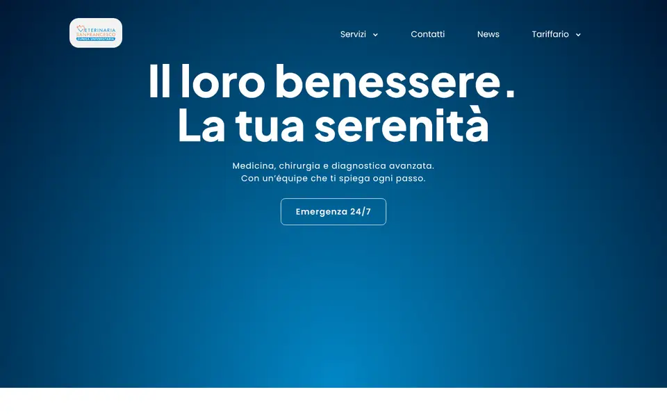 Clinica Veterinaria San Francesco: home del sito