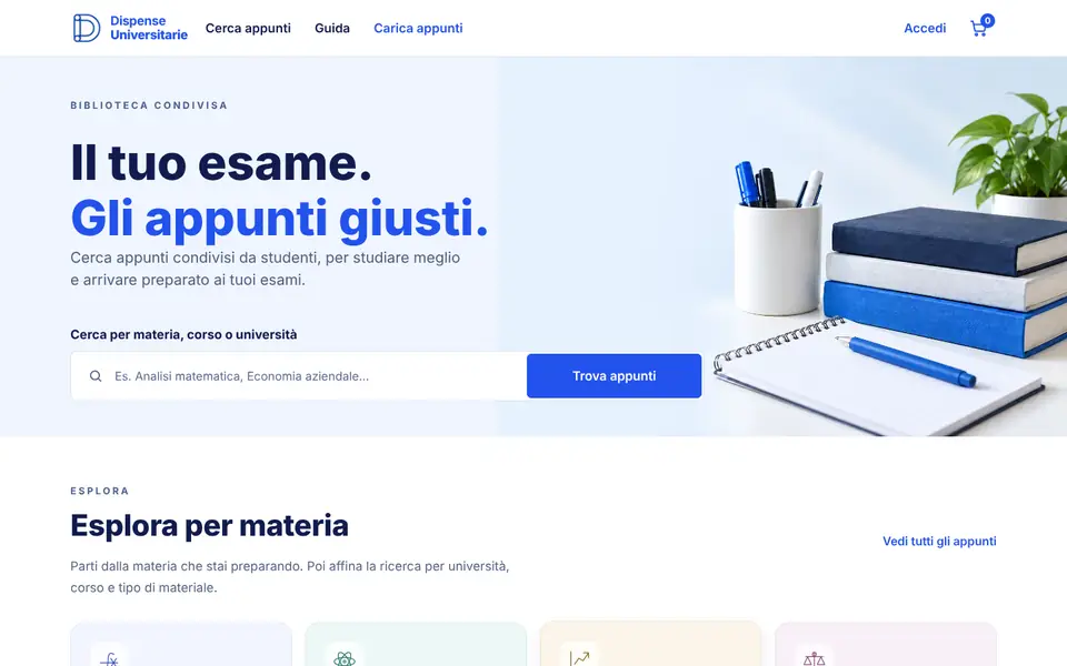 Dispense Universitarie: home del sito